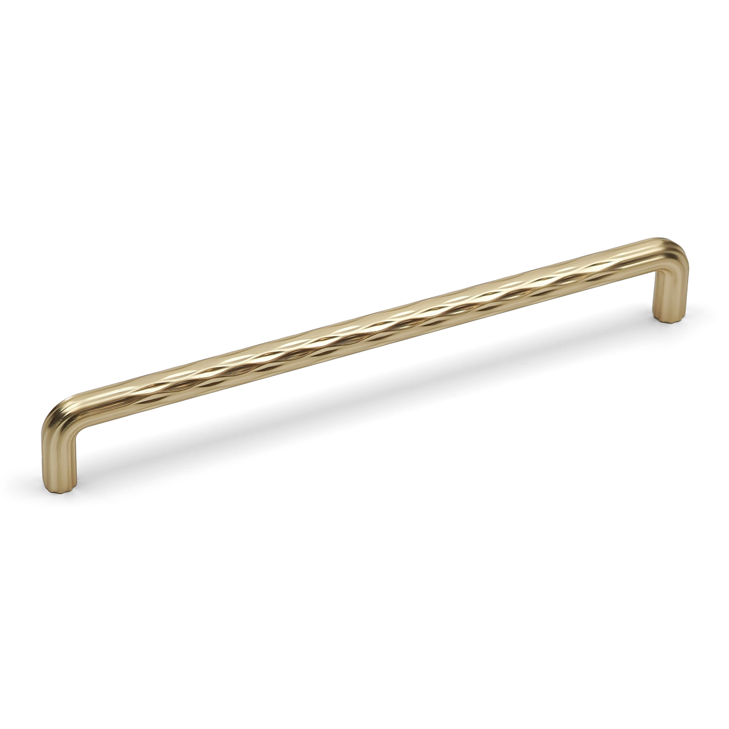 Handle & Home Textured Grooved Detailing Handles - Brushed Brass / 192Mm Handle