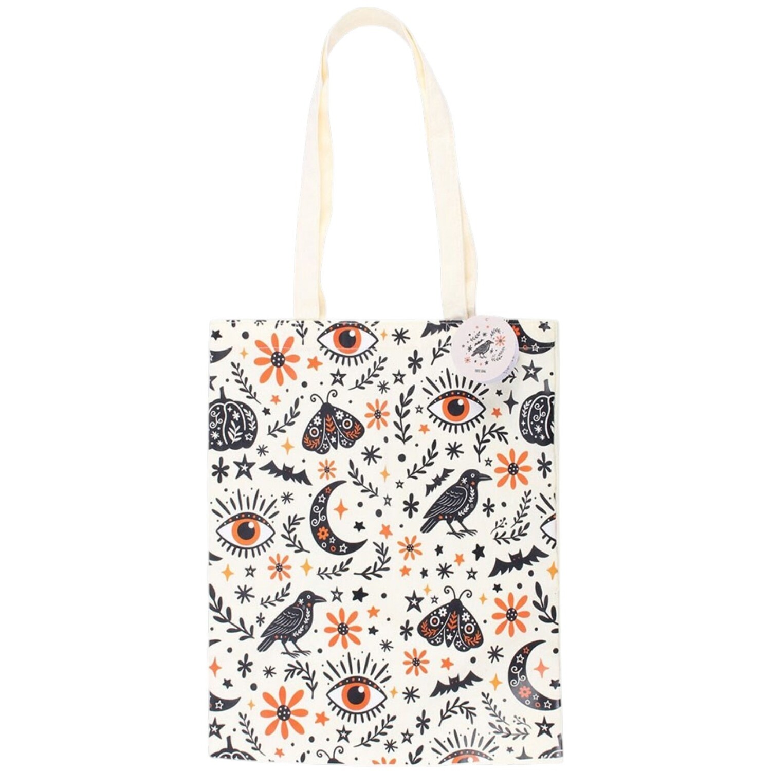 Kingsbury Gifts Frightful Folk Print Tote Bag