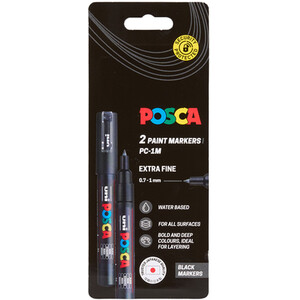 Pack of 2 POSCA 1M Extra Fine Paint Markers