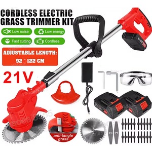 21V Cordless Grass Trimmer with 2 Batteries