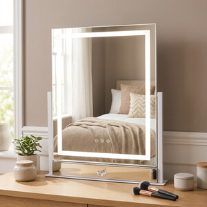 Hollywood LED Strip Mirror with Drawer