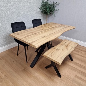 Dakota Dining Set with Velvet Chairs and Bench