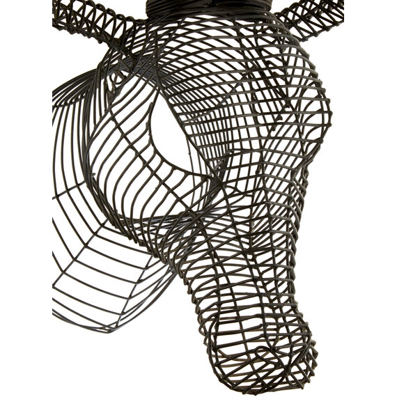 Zania Black Wire Antelope Head Sculpture Wall Art