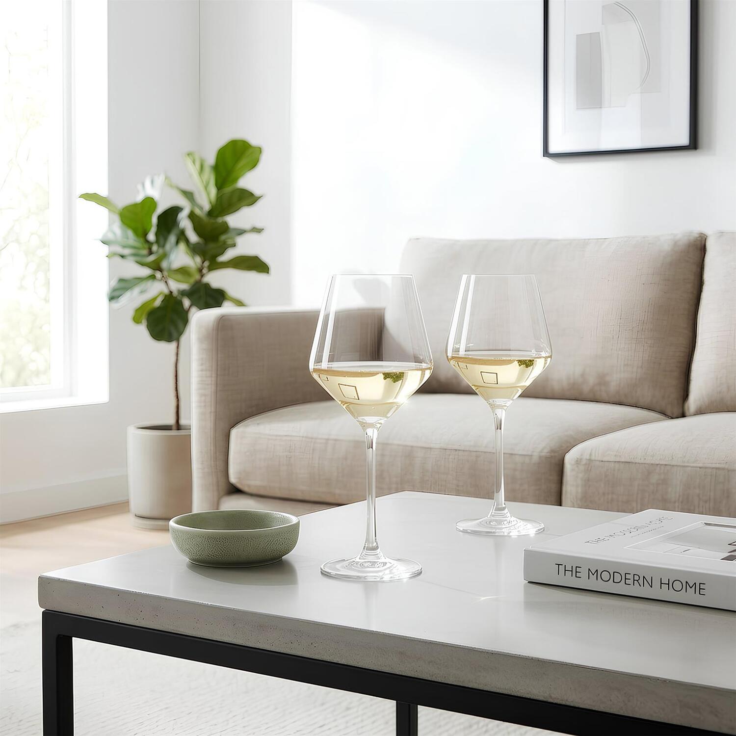 Argon Tableware Soho Crystal White Wine Glasses - 460Ml - Pack Of 6 - Clear
