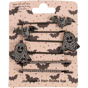 Pack of 6 Halloween Hair Slides
