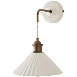 Burford Ceramic Ribbed Adjustable Wall Light / Yes