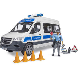 Bruder MB Sprinter Police with policeman and L S Module Delivery Vehicle Model