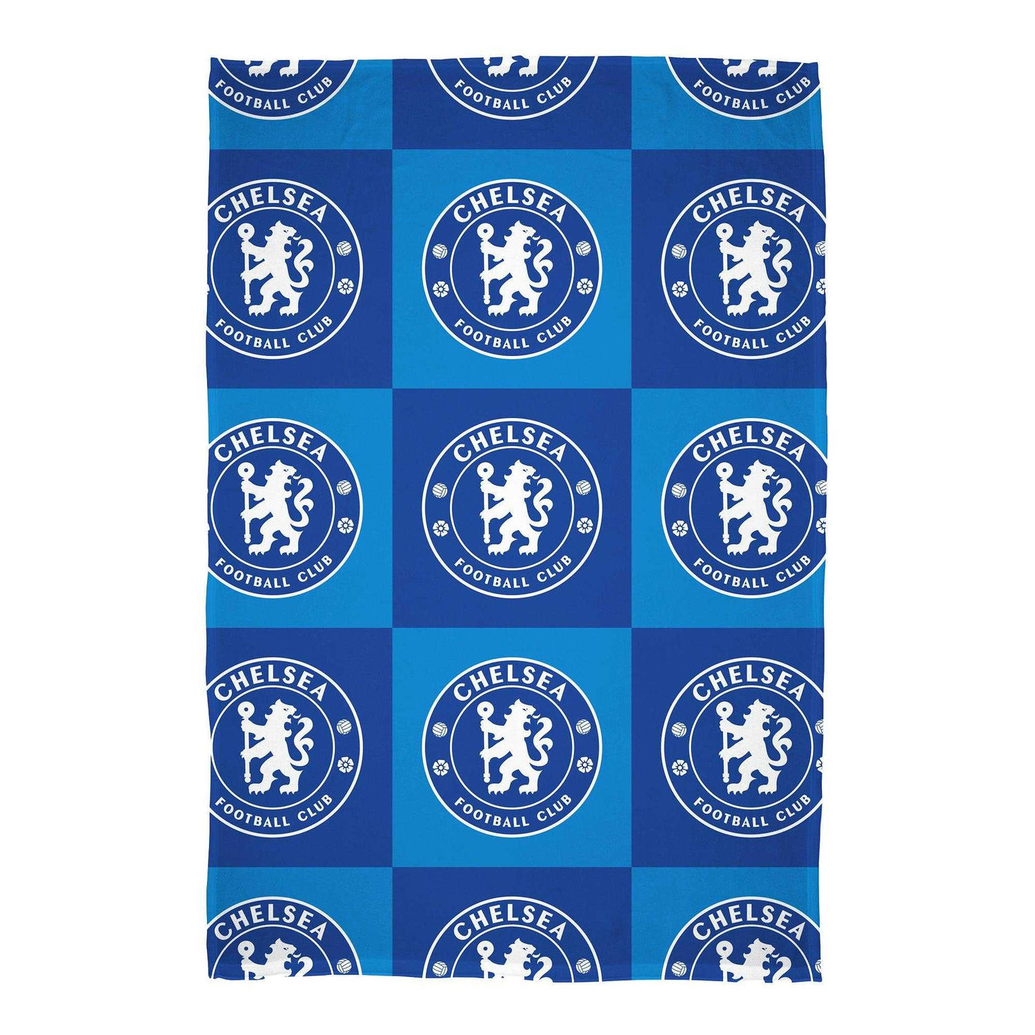  - Chelsea Fc Polyester Checkered Fleece Blanket Blue/white (150Cm X 100Cm) - Image 3