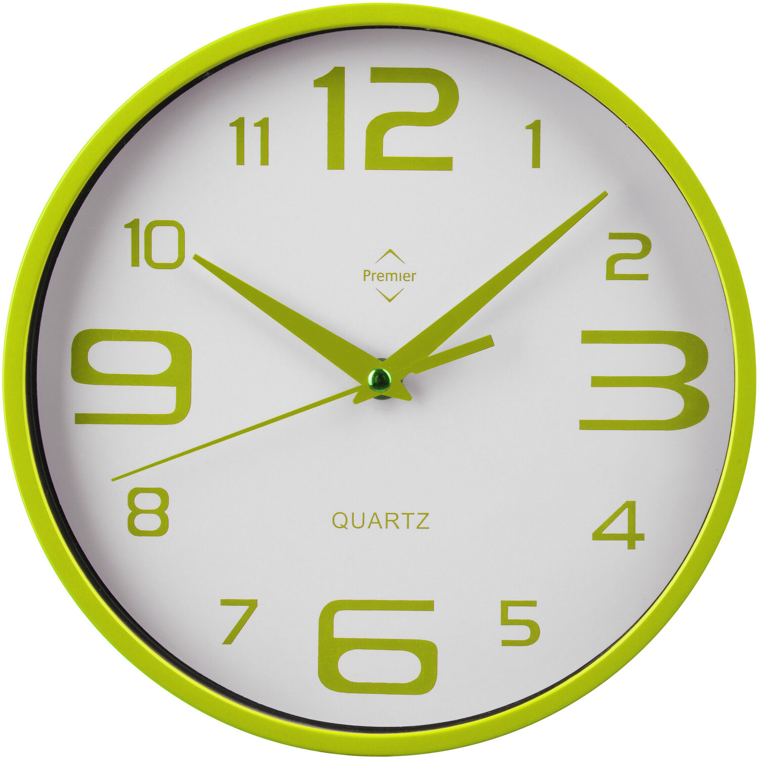 Maison By Premier Anson Lime Green And White Plastic Wall Clock - Green