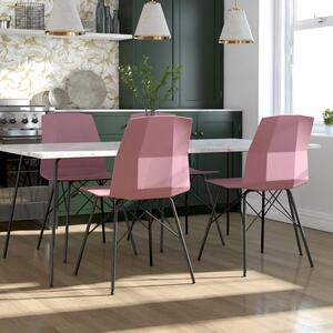 Dorel Home CL Riley Molded Dining Chair Pink