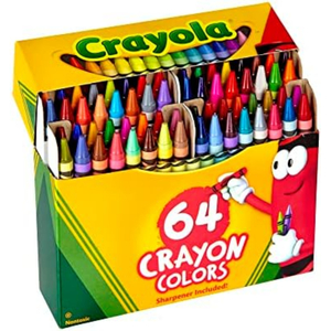 Crayola Crayons 64 Count With Built In Sharpener