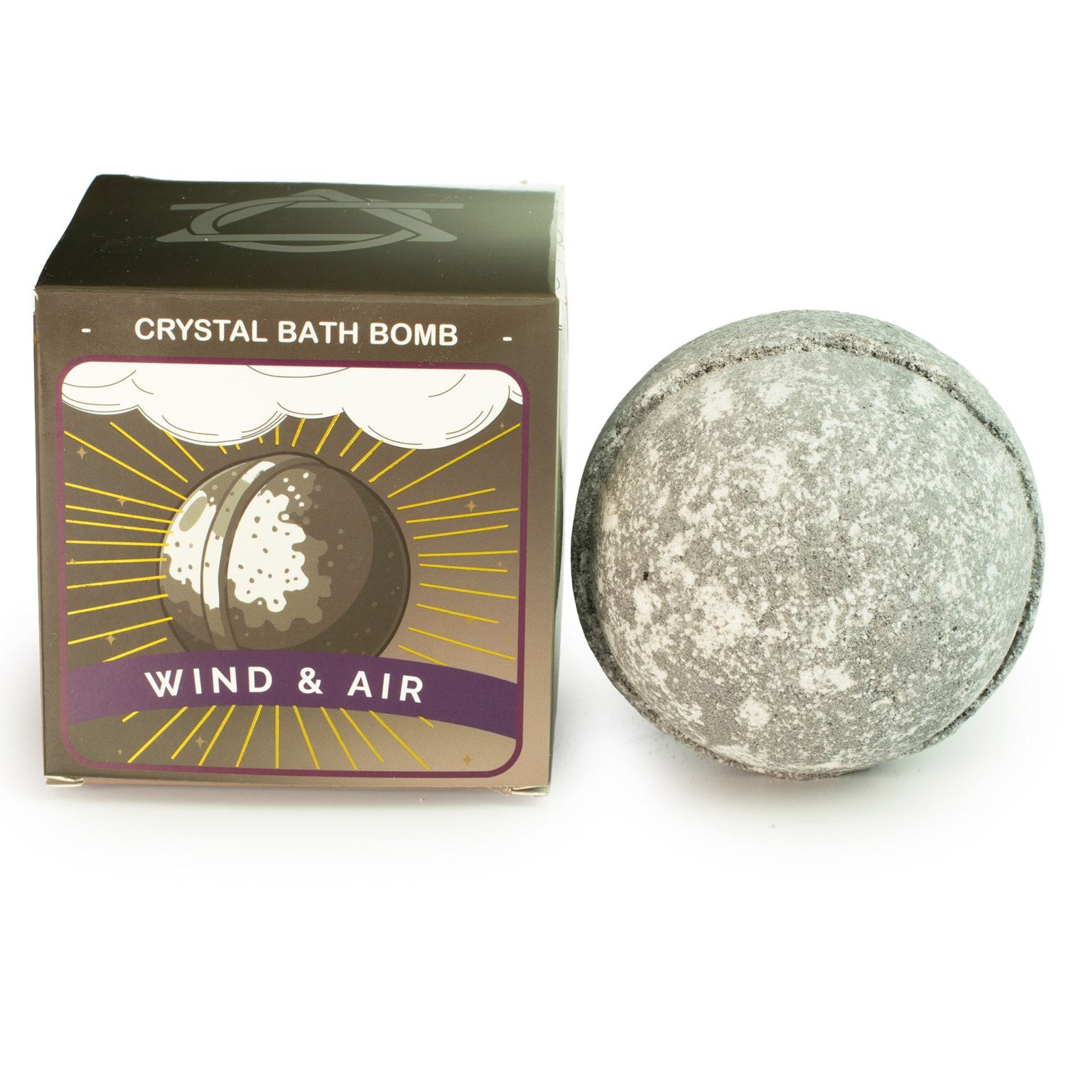 Kdmd Unisex Grey Air Crystal Bath Bomb With Hidden Real Gemstone Reveal In - Image 2