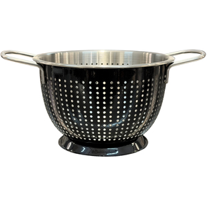 Buckingham Stainless Steel Black Tropical Deep Colander, 20 cm