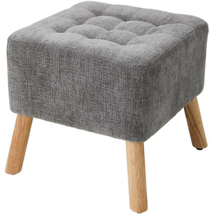 Soft Chenille Upholstered Footstool