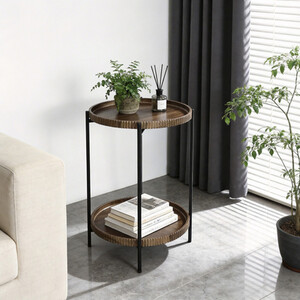 2 Tier Round Side Table