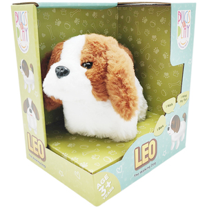 Pugs at Play Leo Interactive Walking Dog Plush Toy