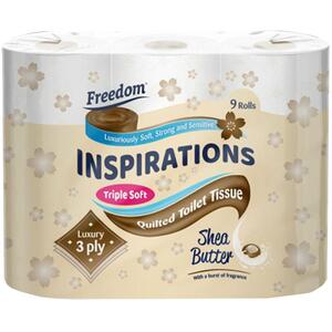 Freedom Inspirations Shea Butter Quilted Toilet Paper 45 Rolls