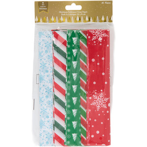 Christmas Patterned Tissue Papers Pack