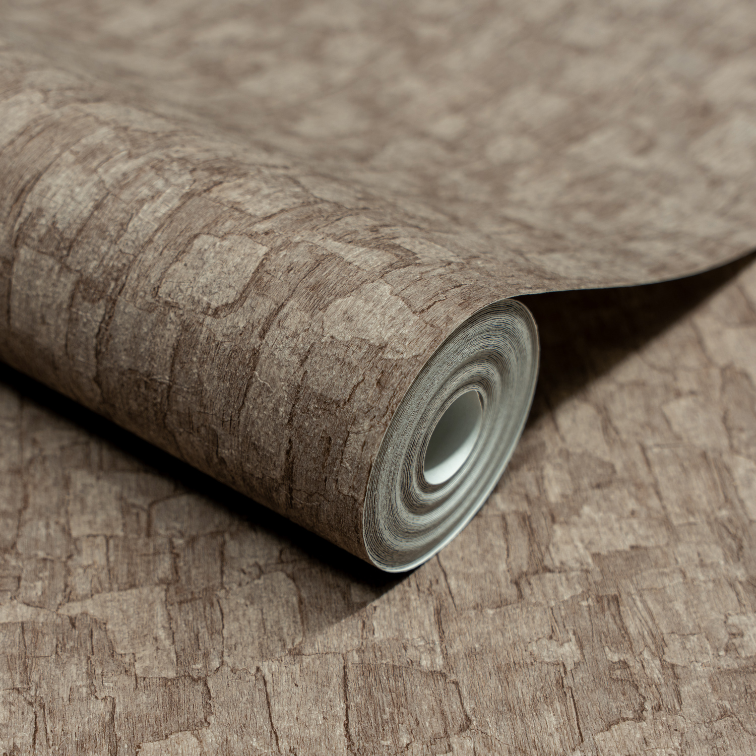Rackhams Boutique Azobe Cork Effect Luxury Weight Embossed Wallpaper, Deep Taupe - Image 2