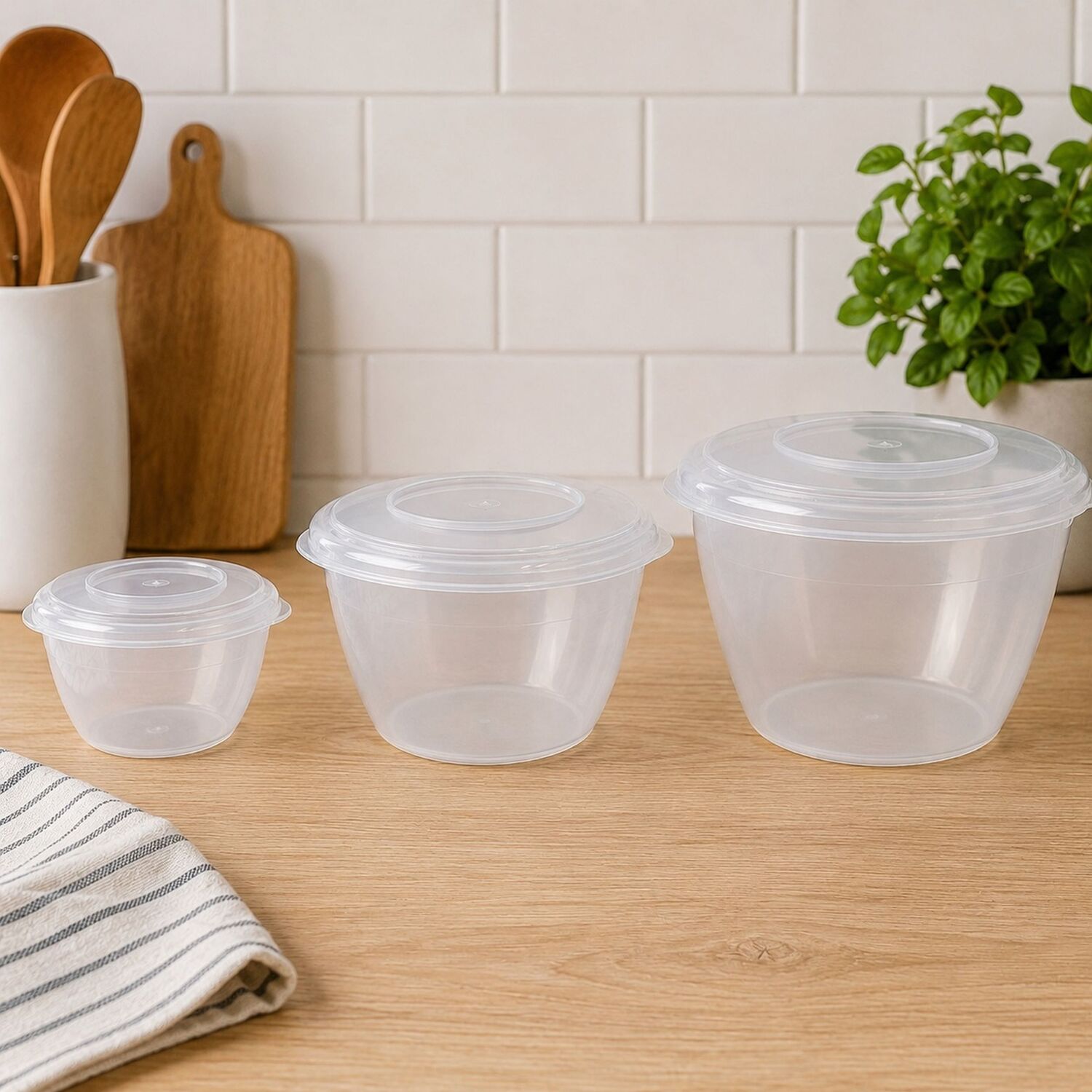 Image of 3 Microwave Steam Pudding Bowls &&hellip;