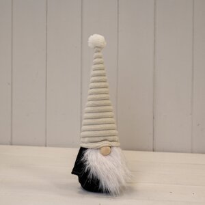 Festive Cream Ribbed Hat Gonk Bauble