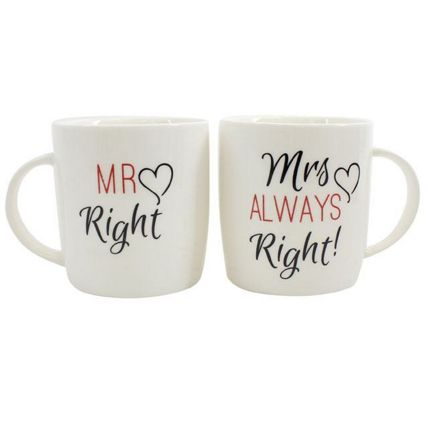 Something Different Mr Right/Mrs Always Right Mug Ceramic Boxed Mug Set - Multicolour