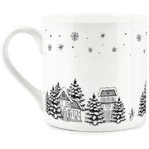 Festive Christmas Village Bone China Mug
