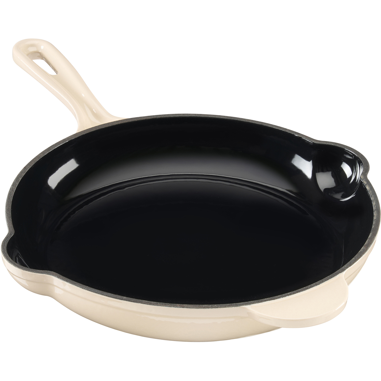 B&Q -  26Cm Cast Iron Frying Pan With Enamel InteriorOven SafeInduction & All Hob CompatibleIvory - Image 4