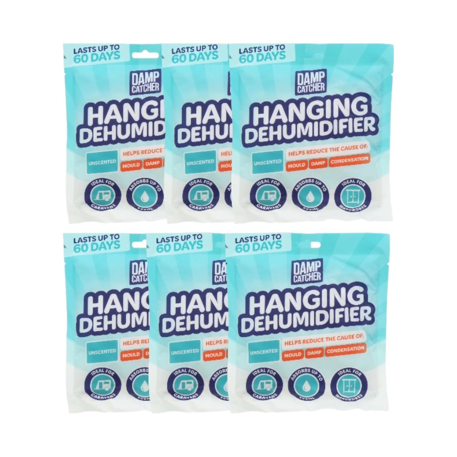 Damp Catcher Hanging Moisture Absorber 6 Pack (230G Each) - White / 1.5Kg
