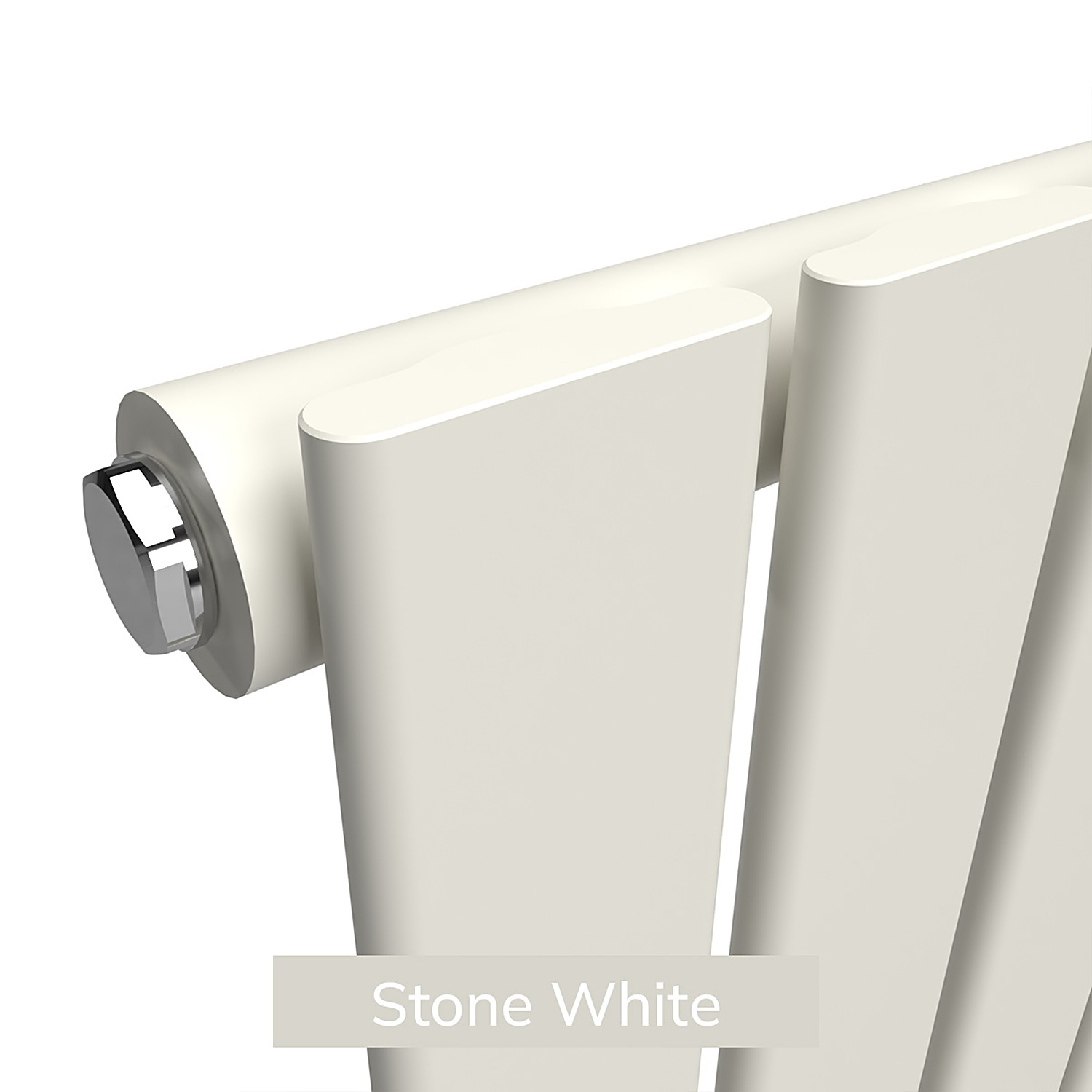 Lux Heat Flat Coloured Vertical Radiator - Stone White 1600mm x 560mm - Stone White