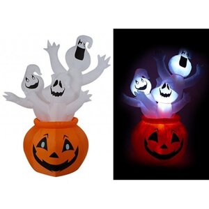 Inflatable Pumpkin and Ghost Decoration 5ft