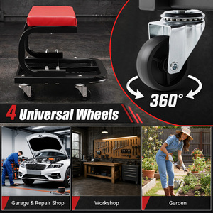 Costway Heavy Duty Mechanic Rolling Stool with Wheels