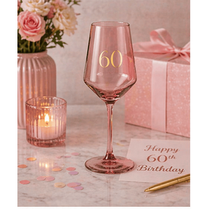 Confetti Design 60th Birthday Gift Boxed Wine Glass