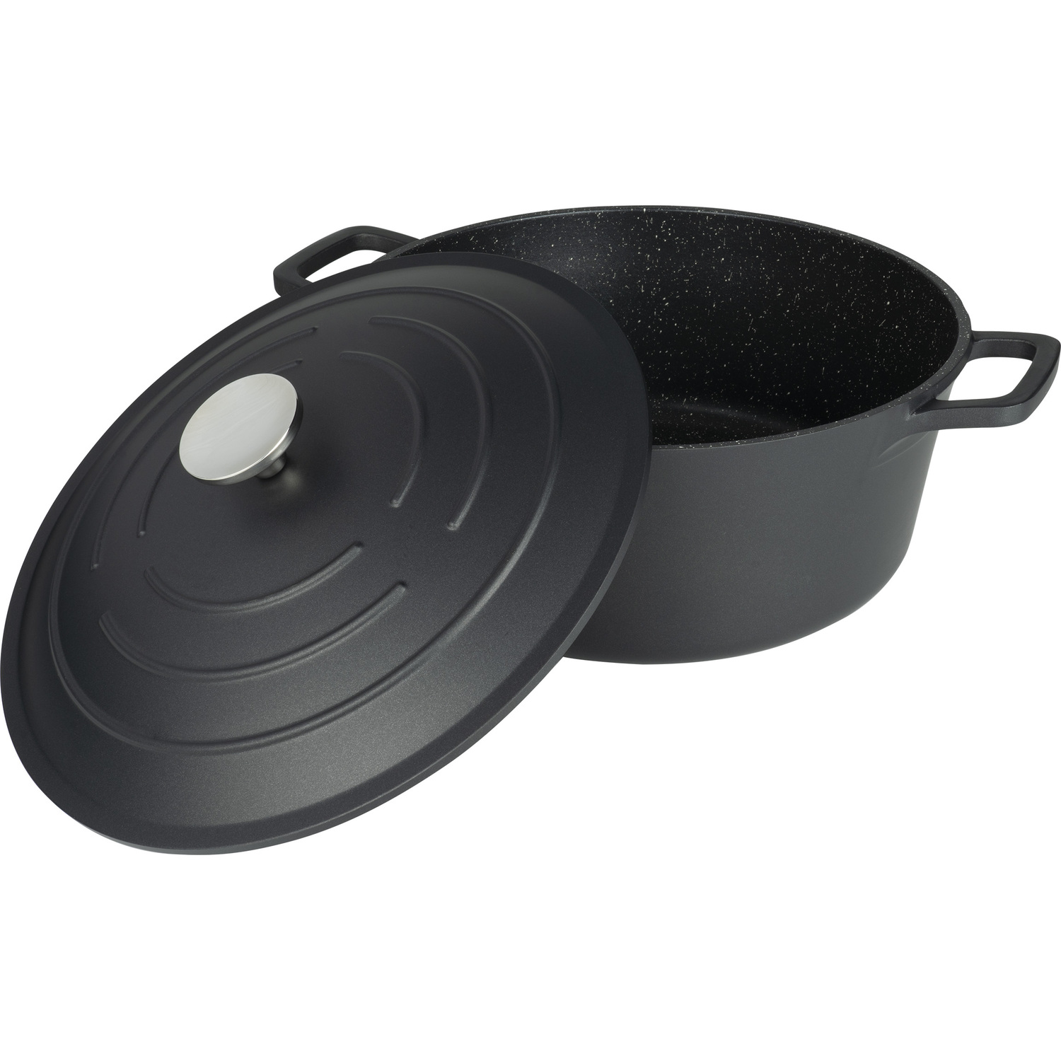 B&Q - Cast Aluminium Casserole DishBlack28Cm6.5L - Image 3