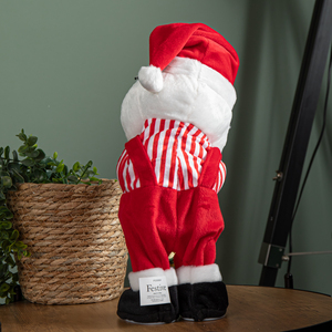Samuel Alexander Battery-Powered Animated Singing Santa with Saxophone - Red/White