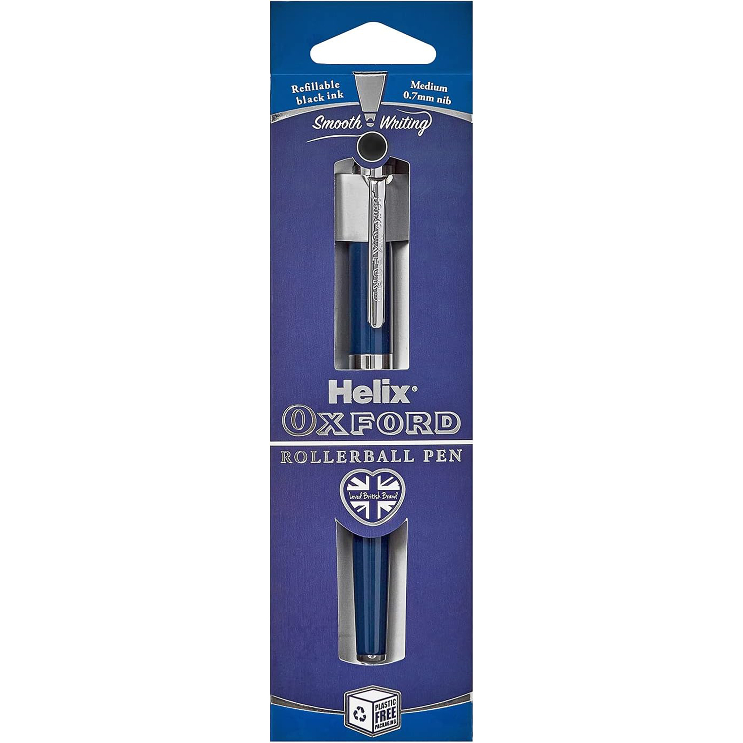 Helix Oxford Premium Rollerball Pen Medium 0.7mm Nib Black Ink Single Pen - Image 2