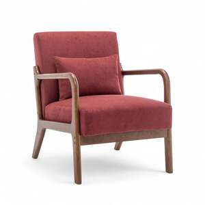 Fabric Cotton Burgundy Red Hertford Accent Chair