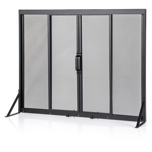 Costway Fireplace Screen with Sliding Doors