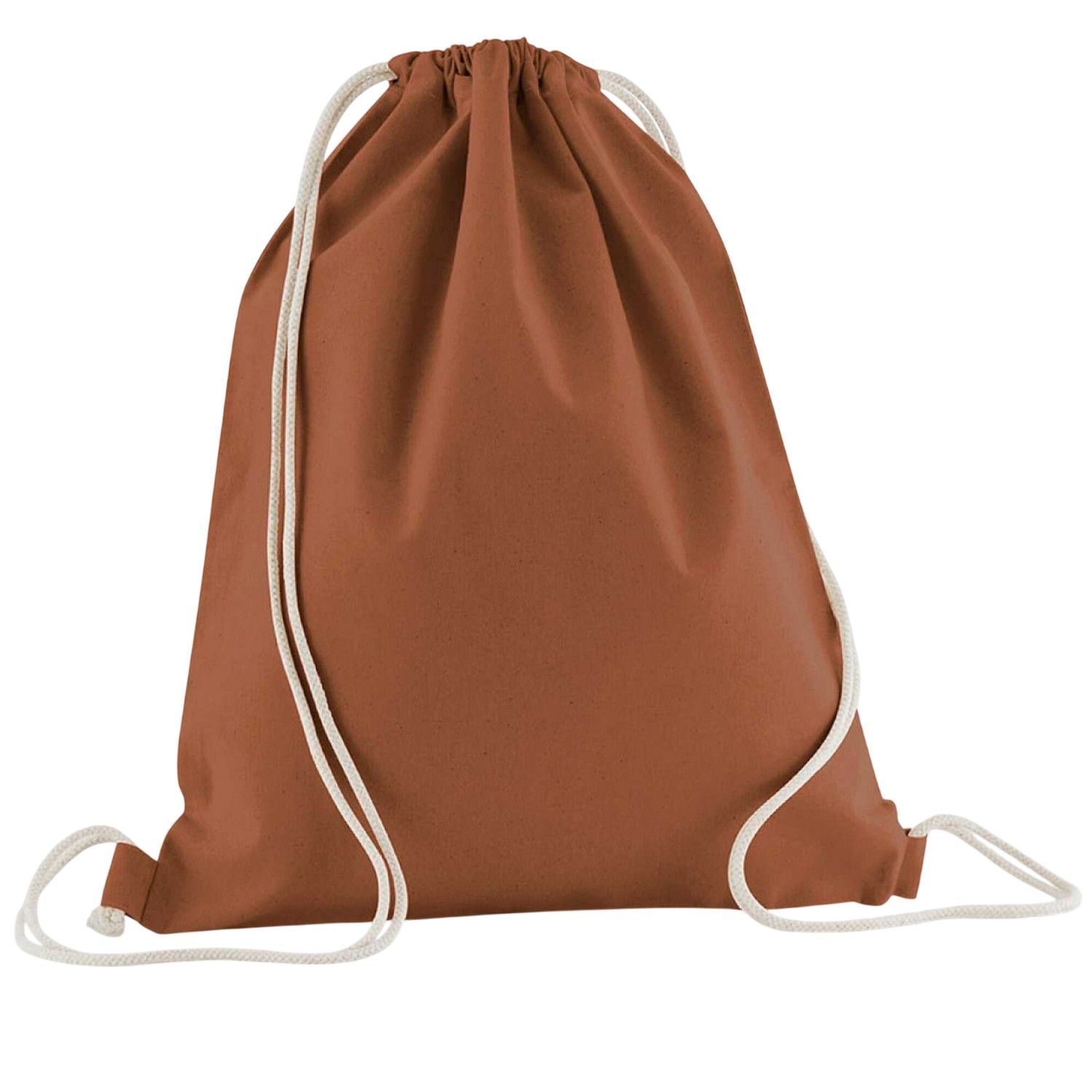 Westford Mill Inco Organic Cotton Drawstring Bag C - Terracotta