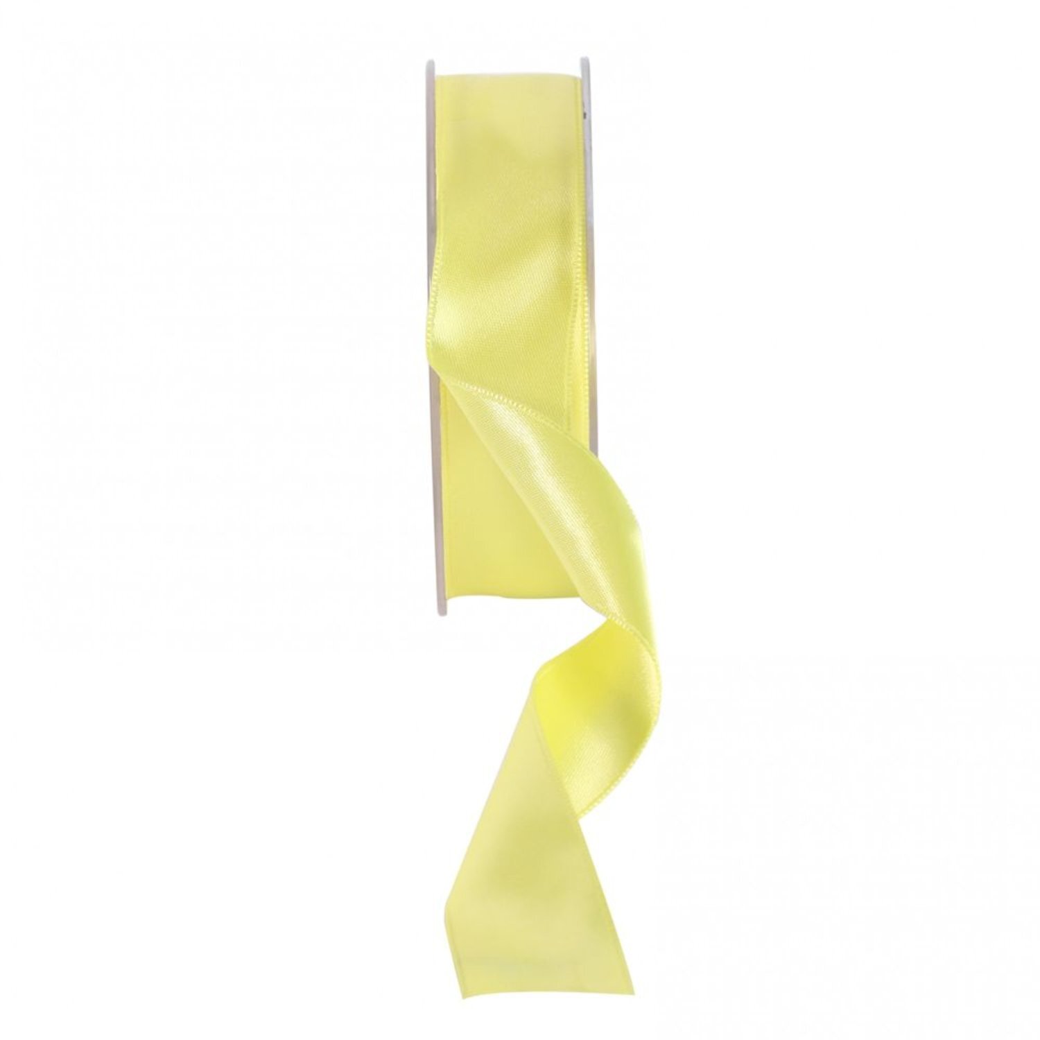  - Light Satin Ribbon 25mm 2 PackYellow - Image 3