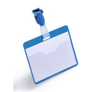 Clip Name Tag Id Badge Holders & Inserts - 25 Pack - 60x90mm