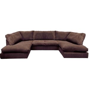 Preston U Shape Jumbo Cord Full Back Corner Sofa