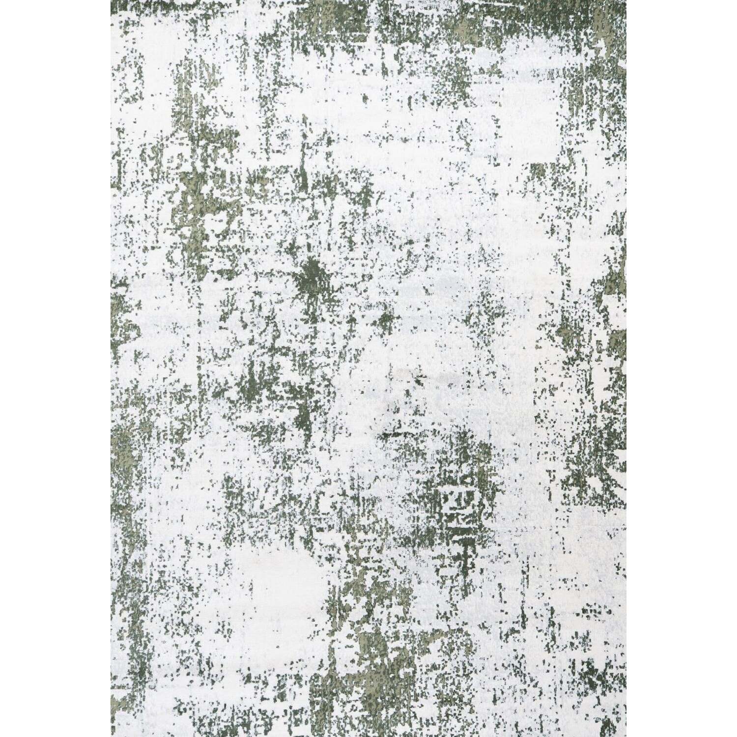 THE RUGS Elaris Stain Resistant Abstract Distressed Living Room Area Rug 430 in Green | Size: 80cm x 150cm - Image 3