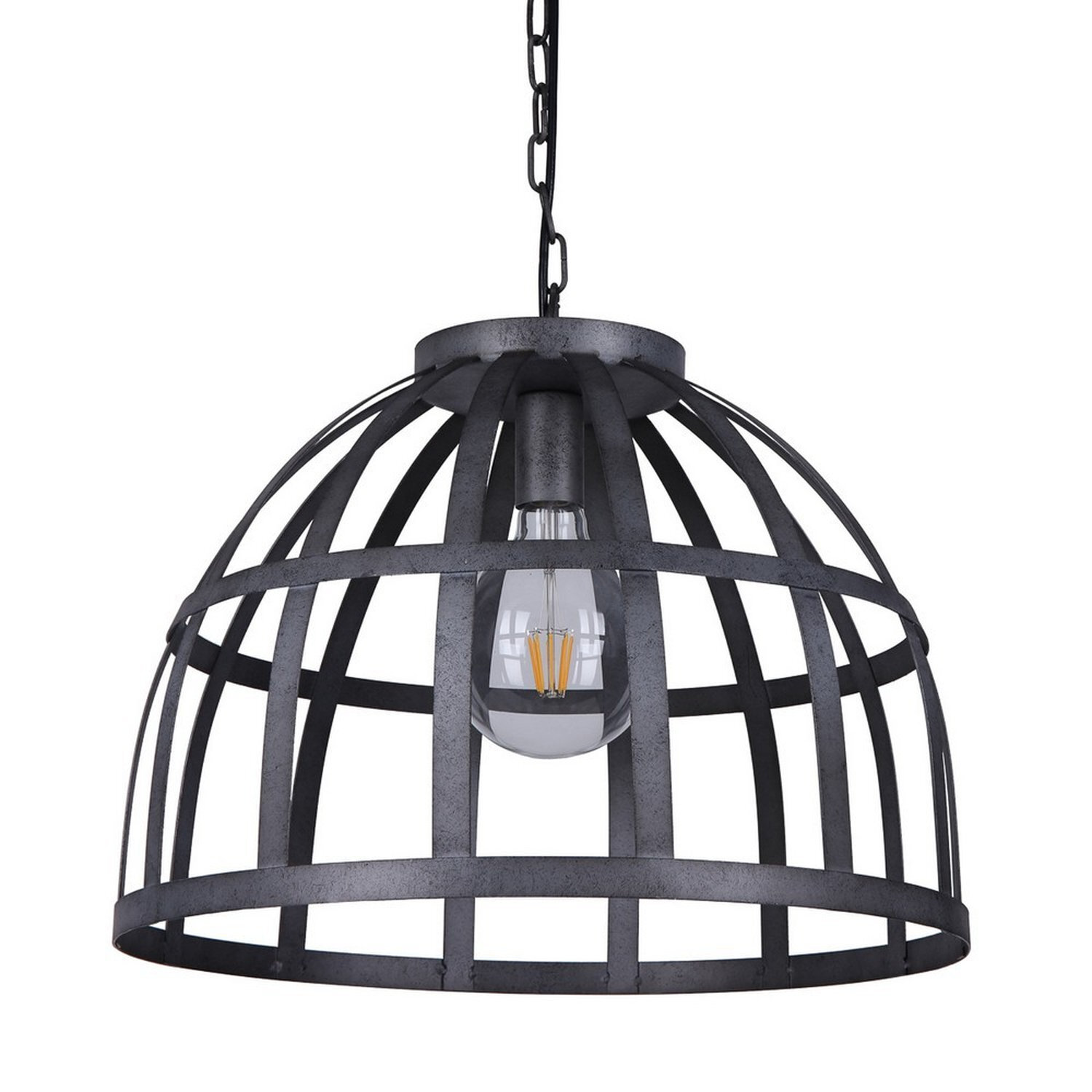 Italux Lighting Industrial Pendant Light Silver - Silver