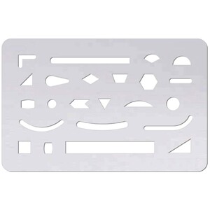Stainless Steel Erasing Shield - Silver / 57mm