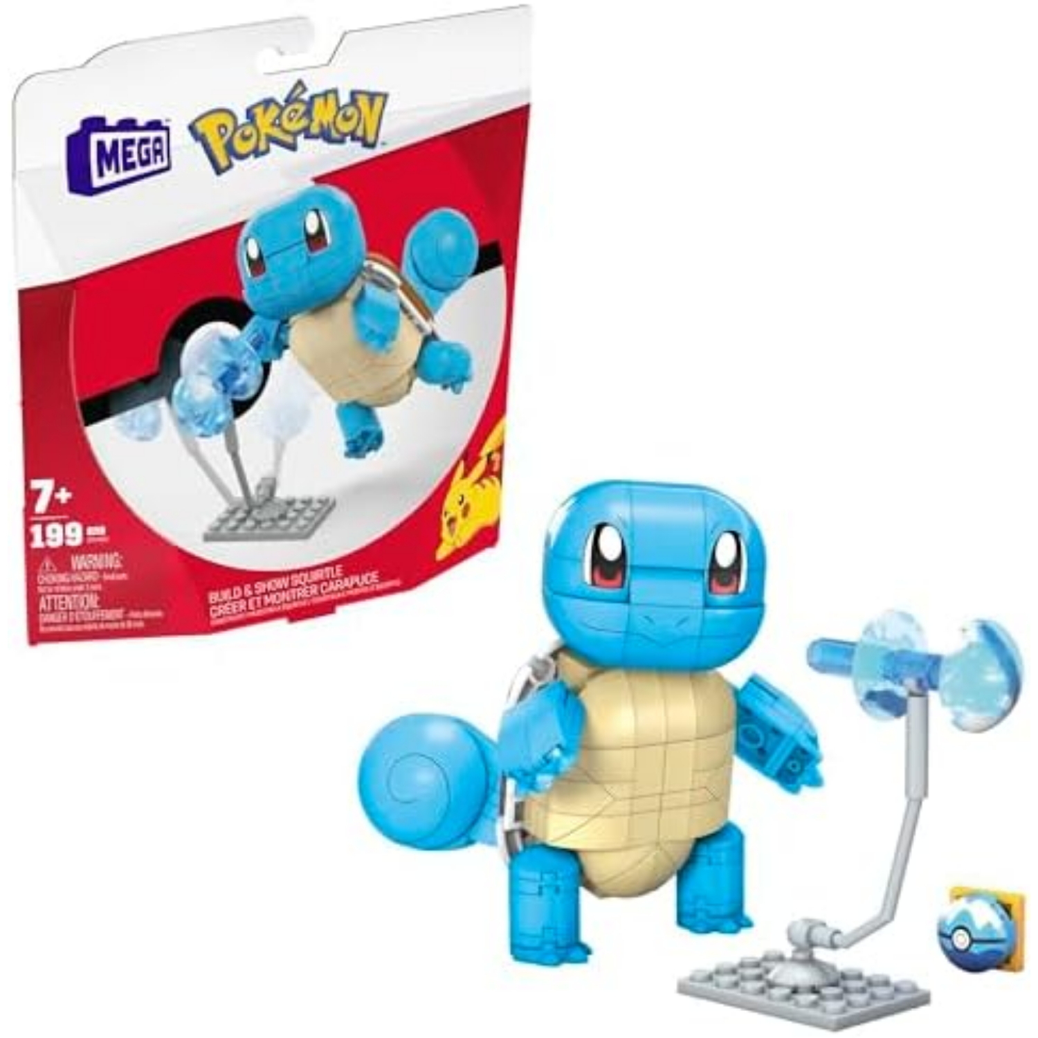 Mega Construx Pokemon Build & Show Building Set with 199 Bricks - Squirtle - Image 5
