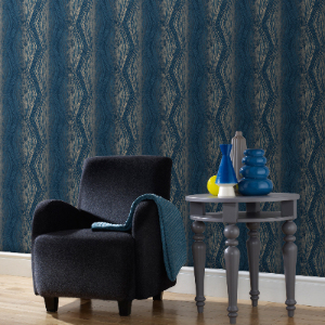 Blue Boutique Vermeil Striped Wallpaper shot 253773