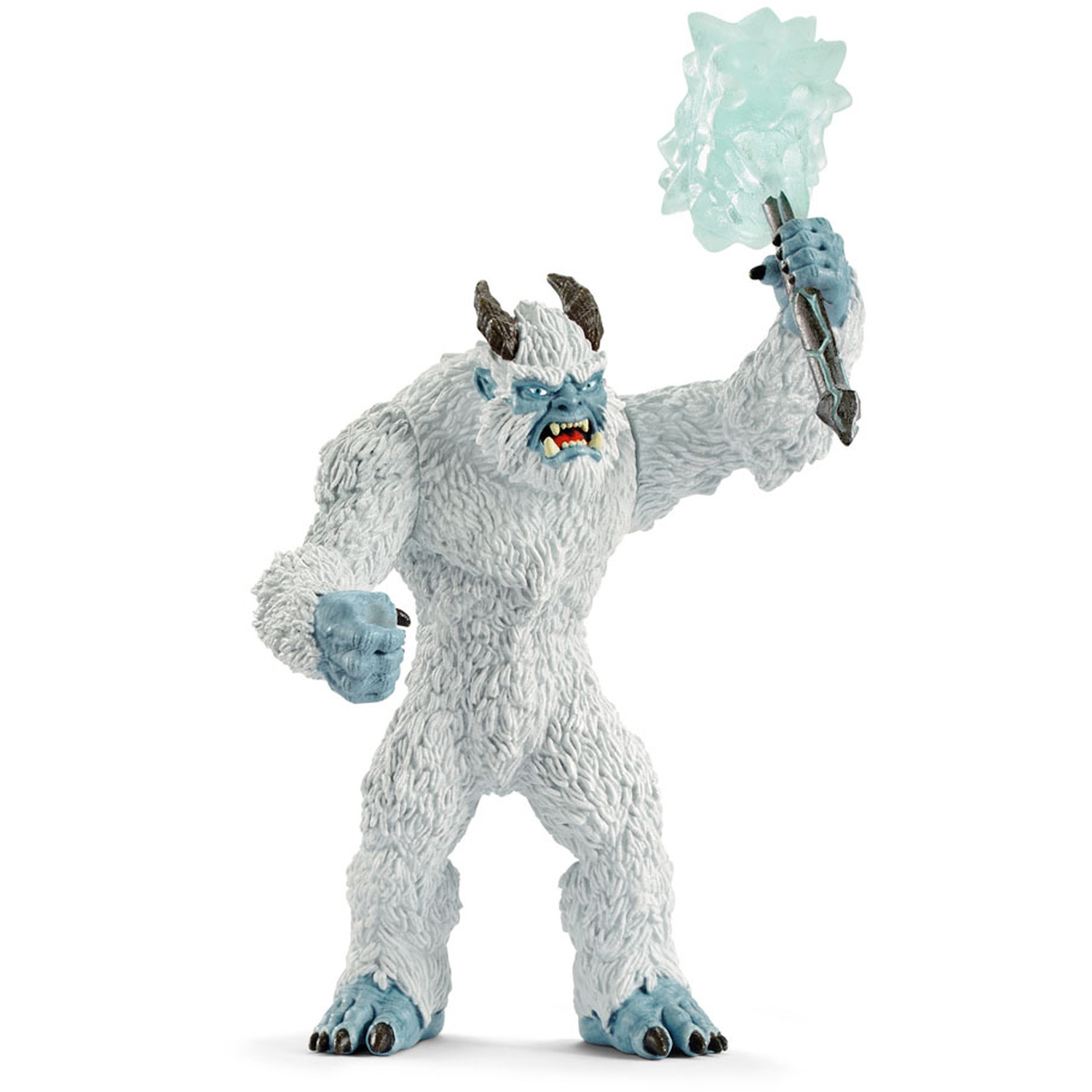 Image of SCHLEICH Eldrador Creatures Ice Monster with Weapon Toy Figure - 42448 - White / Black