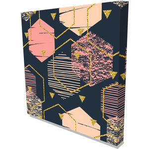 'Hexagon Trend' Graphic Art Print on Canvas