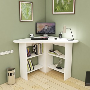 Corner Corner Computer Desk with Shelves